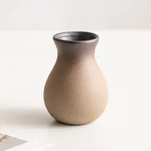レトロデザインの陶器製ミニ花瓶【水栽培用・デスクやバルコニーに適したインテリア】
