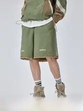 カーゴハーフパンツ メンズ カーキ ビッグシルエット ゆったり ストリート アメカジ ヴィンテージ 「GUUKA」