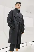 ビンテージ風コート【メンズ・カジュアル・ロング丈・ゆったり・スタンドカラー】