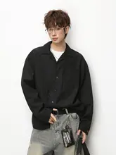 春季向け無地長袖シャツ【ユニセックス・フィット・カジュアル】