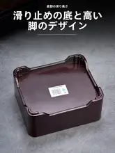 蓋付きウナギ弁当箱【金扇デザイン・和風・一層・料理店用】