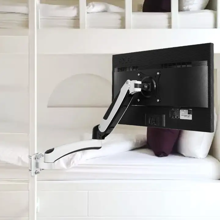 モニターアームスタンド【昇降・伸縮・回転機能付き・固定クリップタイプ】