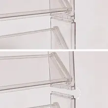 アクリル製透明展示棚【階段型・防塵・デスクトップ用・アニメグッズ・バッジ収納ボックス】