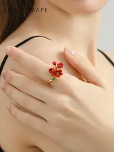 モネの庭デザインのフラワーリング【海棠花・女性用・オープンタイプ】