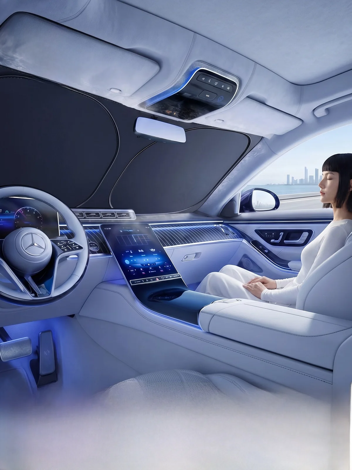 車用フロントウィンドシールドサンシェードZ-QD26A609：遮熱・防眩効果の実用性と設置方法