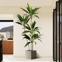 フェイク植物 リビング インテリア ベルベット 大型 樹