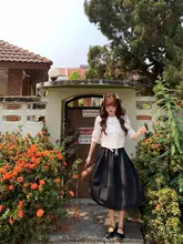 デザイン性のある小柄女性用半身スカート【夏用・ウエストマーク・ふんわりシルエット】（セットアップ対応）