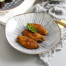 4個セットの角皿【和風陶器・家庭用・クリエイティブデザイン】
