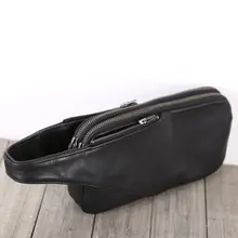 Shenshan Jiuchu メンズ ハンドメイド レザー ハンドバッグ