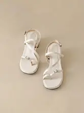 トングサンダル レディース 太ヒール シルバー 夏 きれいめ 上品 疲れにくい