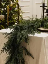 クリスマス用PE素材の松の花輪【密編み・店舗装飾・玄関用】