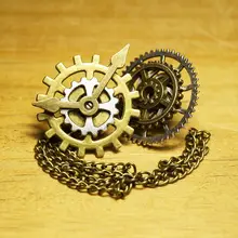 スチームパンクデザイン！歯車モチーフのシャツピンアクセサリー