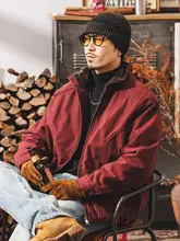 アメリカンレトロの厚手ボアコート【冬用・保温・無地デザイン】