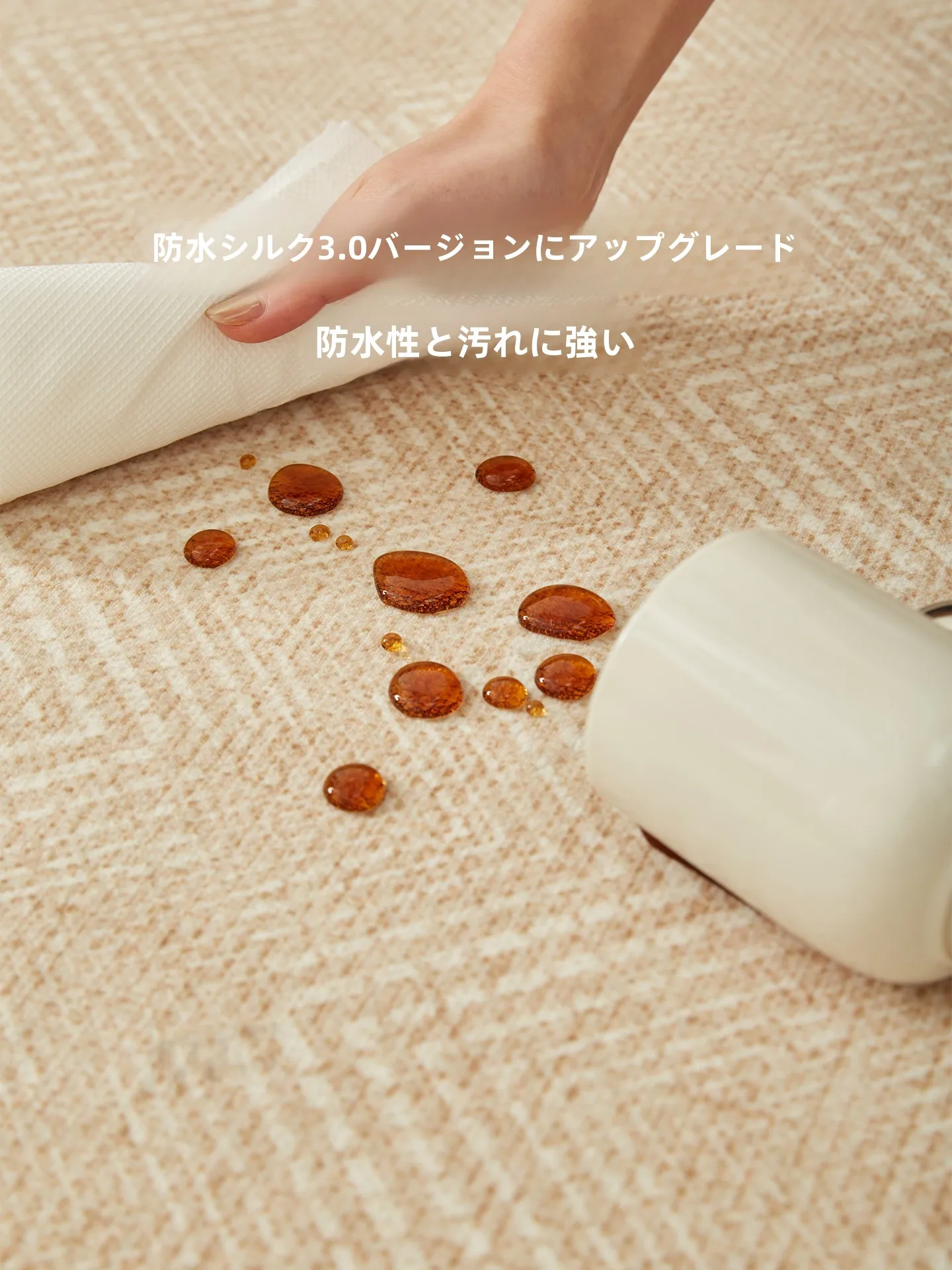 防滑設計のベッドサイドカーペット：厚手で音を吸収する  中古風の実用性と設置条件