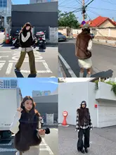 極上の柔らかさのファー付き厚手ベスト【冬用・暖かい・カジュアルスタイル】