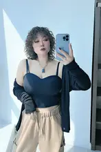 アイスシルクキャミソール【大きいサイズ・胸パッド付き・美背デザイン】（セットアップ対応）