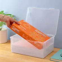 A4用ファイル収納ボックス【透明・オフィス・家庭用・書類整理用】