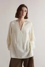 感漂う長袖Vネックシャツ【フレンチスタイル・カジュアル・秋用】