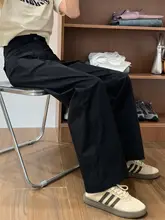 大きいサイズのシンプルなハイエンドウエストデザインのストレートパンツ【春季用・ゆったり・スリム効果・カジュアル】