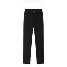 デニムパンツ レディース ハイウエスト スキニー 裏起毛 ブラック 着痩せ きれいめ 着回し 冬 あったか「XinmonLee」