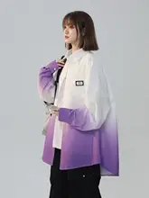 グラデーションカラー長袖シャツ【学生向け・アラフォーサイズ・ルーズフィット・タイダイデザイン】（セットアップ対応）