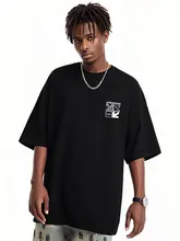 男士夏用 Tシャツ【ラウンドネック・ゆったりしたデザイン】