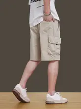バギーショートパンツ メンズ 夏 多ポケット ストレート 薄手