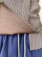 不規則ヘムデザインのオフショルダータンクトップ【レトロスタイル・ビッグシルエット・女性用】（セットアップ対応）