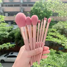 美しいデザインの化粧ブラシ【初心者向け・粉使用・アイシャドウブラシ・ピンク】（セットアップ対応）