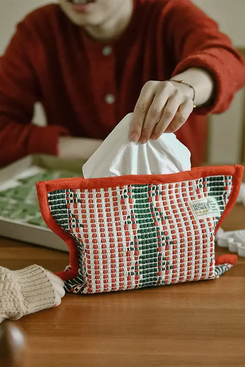 ティッシュケース コットン編み おしゃれ 上品 リビング インテリア 「GOING HOME」