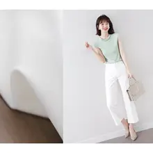 新女性向け 透けずシワにならないストレッチパンツ【無地・通勤・カジュアル・ストレート】