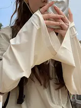 冰丝防晒アームカバー【夏用・薄手・ルーズフィット・フレアスリーブ】