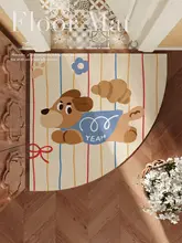 カートゥーンデザインのダックスフンド形状マット【玄関用・オシャレでユニーク】