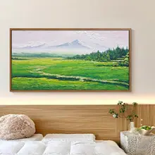 手描きオイルペイント 壁掛けアート【フランス風・南国風・オフィスや民宿に最適】