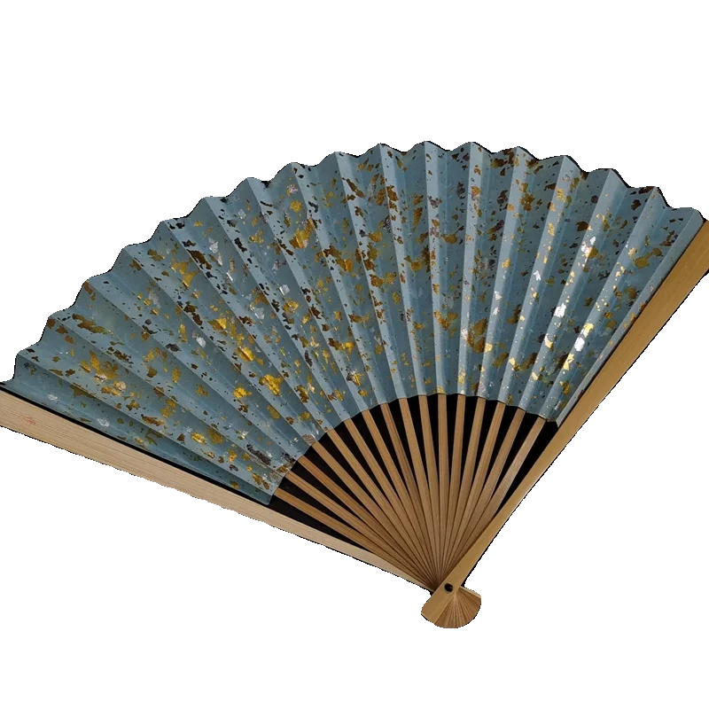 華やかな金箔が施された中国風折り扇【玉竹製・入門用】