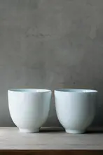湯呑 茶杯 茶器 白磁 影青 陶磁器 禅 中国茶 ティータイム