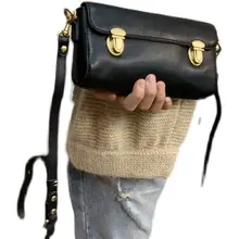 手作り本革ショルダーバッグ【レトロデザイン・小サイズ・斜め掛け可】