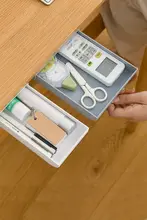デスク下引き出し式収納ボックス【隠し文具入れ・オフィス用・家庭用】