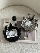 フランス風レトロ陶器トレイ【インテリア装飾・香水やジュエリーのディスプレイ用】