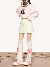 杏色チェック柄のタイトシルエットスカート【高腰・Aライン・夏用・コットン】