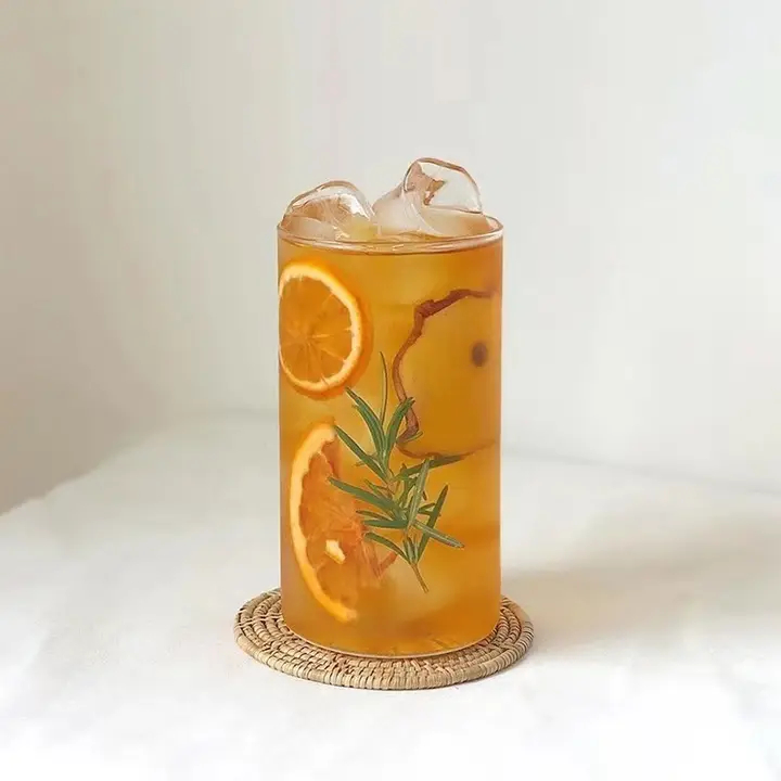 耐熱ガラス製ミニマルデザインコーヒーカップ【飲料用・ジュース・ソーダ対応】
