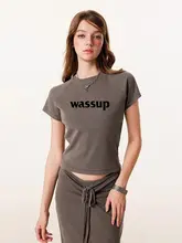 ロゴ入りショートスリーブTシャツ【シンプル・アメリカンスタイル・ラウンドネック】
