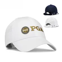 US PGA ゴルフ帽子【女性用・リボン付き・UVカット・通気性・吸汗・調整可能】