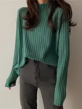秋冬用 半高ネックニットトップス【ゆったりシルエット・極上の柔らかさ・女性用】