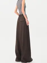 美ラードカラーのウエストゴム付きフレアパンツ【レディース・春夏用・ロング丈】