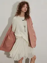 BMLT 不規則レースフリルデザインのカジュアルスカート【女性用・春夏向け】