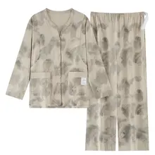 純綿のマタニティパジャマ【春秋用・授乳対応・快適な家居服】（セットアップ対応）