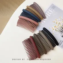 極上の柔らかさのマットなヘアクリップ【お団子ヘア用・後頭部用・大人用】