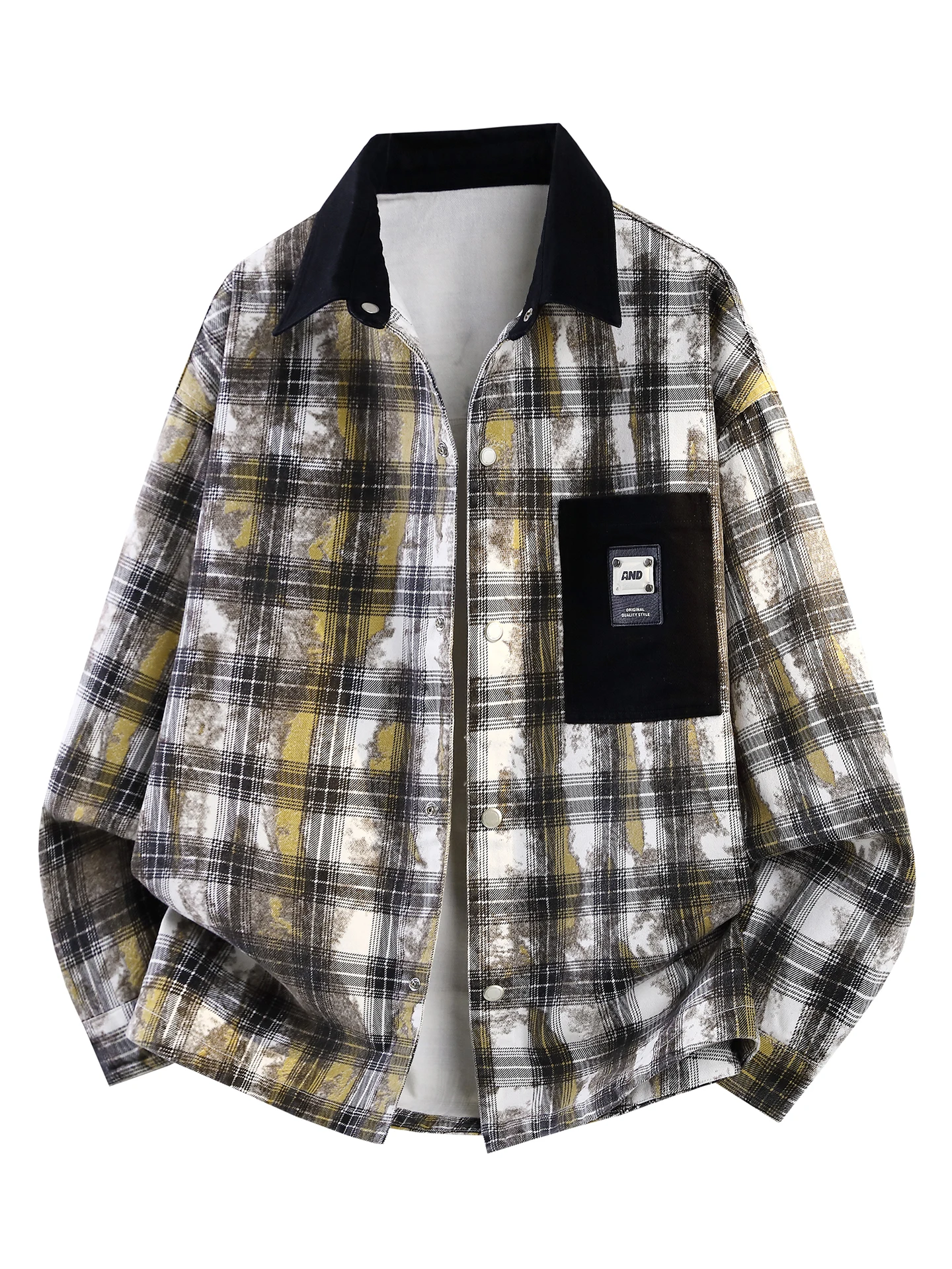 肩幅広いメンズ服の選び方：春用カジュアルチェック柄デニムシャツジャケットの実用性と着こなし