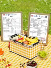 折りたたみ式アウトドアピクニックバスケット【保温機能付き・春のレジャー向け】